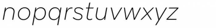 Aribau Grotesk Ultra Light Italic Font LOWERCASE