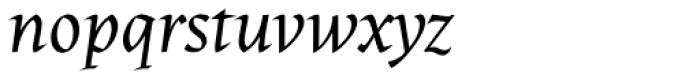 Arida Regular Italic Font LOWERCASE