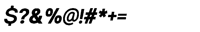 Ariex Nue Bold-Italic Font OTHER CHARS