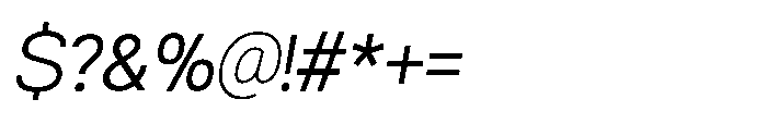 Ariex Nue Extra Light-Italic Font OTHER CHARS
