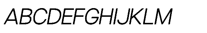Ariex Nue Extra Light-Italic Font UPPERCASE
