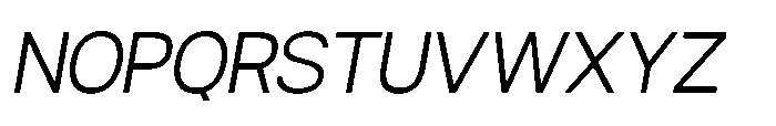 Ariex Nue Extra Light-Italic Font UPPERCASE
