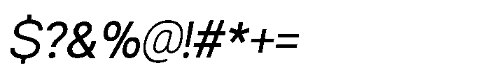 Ariex Nue Light-Italic Font OTHER CHARS