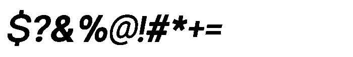 Ariex Nue Semi Bold-Italic Font OTHER CHARS
