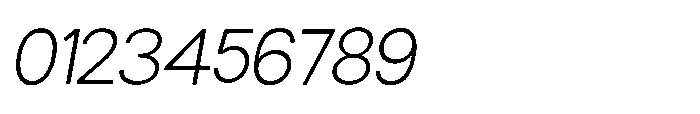 Ariex Nue Thin-Italic Font OTHER CHARS
