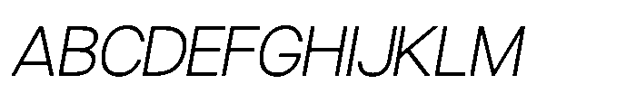 Ariex Nue Thin-Italic Font UPPERCASE