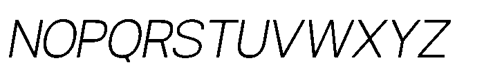 Ariex Nue Thin-Italic Font UPPERCASE