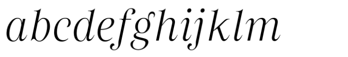 Arise ExtraLight Italic Font LOWERCASE