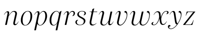 Arise ExtraLight Italic Font LOWERCASE
