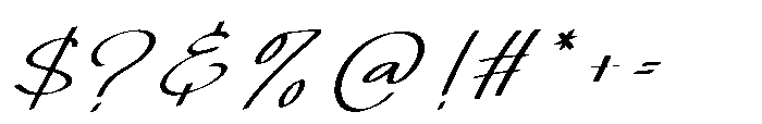 Aristiq Signature Font OTHER CHARS