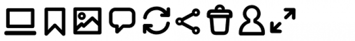 Aristotelica Icons Regular Font LOWERCASE