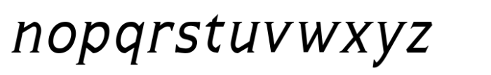 Arkais Light Italic Condensed Font LOWERCASE