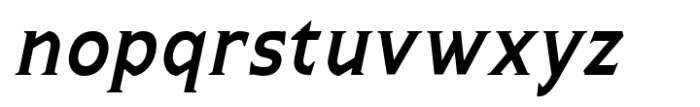 Arkais Medium Italic Condensed Font LOWERCASE