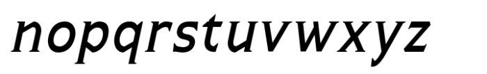 Arkais Regular Italic Condensed Font LOWERCASE
