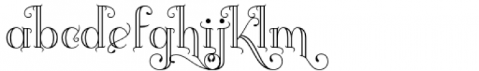 Arkhania Hollow Font LOWERCASE