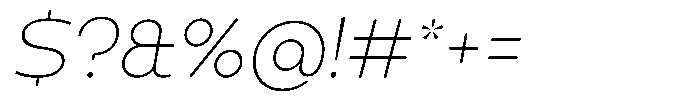 Arko Small CAPS Arko CA Thin Italic Font OTHER CHARS