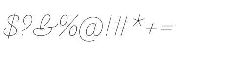 Arlette Hairline Italic Font OTHER CHARS