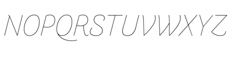 Arlette Hairline Italic Font UPPERCASE