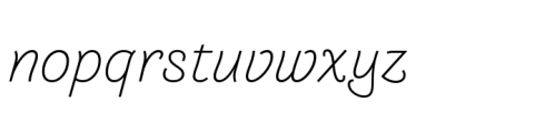 Arlette Light Italic Font LOWERCASE
