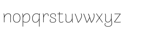 Arlette Thai Thin Font LOWERCASE