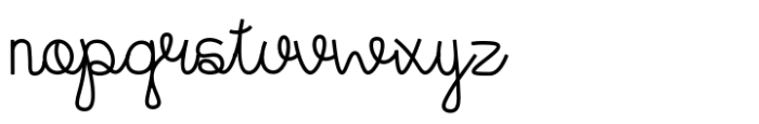 Arluna Script Font LOWERCASE