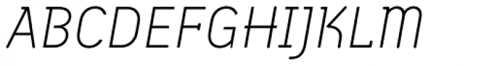 Armature Neue ExtraLight Italic Font UPPERCASE