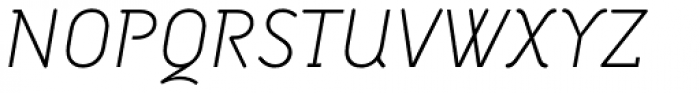 Armature Neue ExtraLight Italic Font UPPERCASE