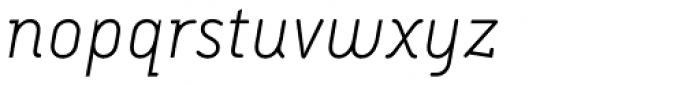 Armature Neue ExtraLight Italic Font LOWERCASE