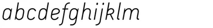 Armature Neue Sans ExtraLight Italic Font LOWERCASE