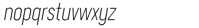 Armetica Thin Italic Font LOWERCASE