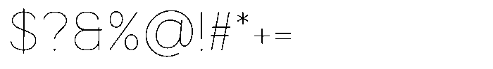 Armonia Thin Font OTHER CHARS