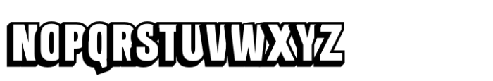 Arnel Extrude Left Font UPPERCASE