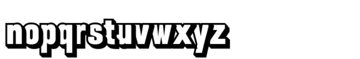 Arnel Extrude Right Font LOWERCASE
