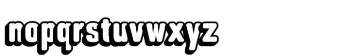 Arnel Rounded Extrude Left Font LOWERCASE