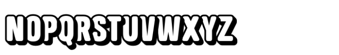 Arnel Rounded Extrude Right Font UPPERCASE