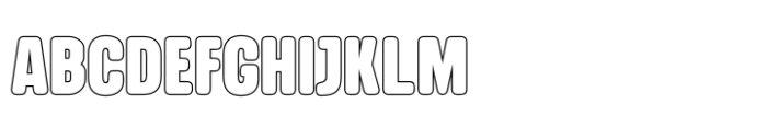 Arnel Rounded Outline Font UPPERCASE