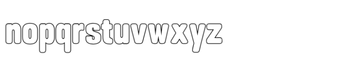 Arnel Rounded Outline Font LOWERCASE