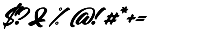 Arnolde Script Italic Font OTHER CHARS