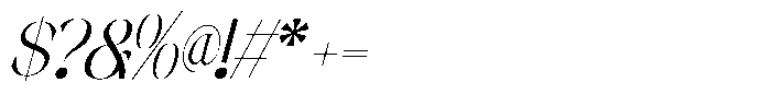 Aroba Modern Italic Font OTHER CHARS