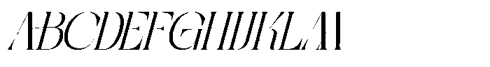 Aroba Modern Italic Font UPPERCASE