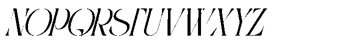 Aroba Modern Italic Font UPPERCASE