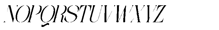 Aroba Modern Italic Font LOWERCASE