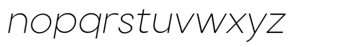 Arodora Pro Extra Light Italic Font LOWERCASE