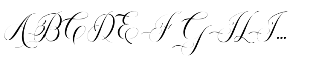 Aroline Calligraphy Font UPPERCASE