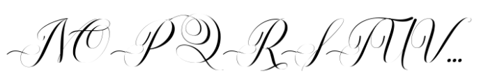 Aroline Calligraphy Font UPPERCASE