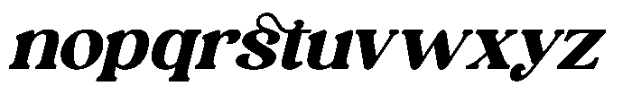 Aroma Vintage Italic Font LOWERCASE
