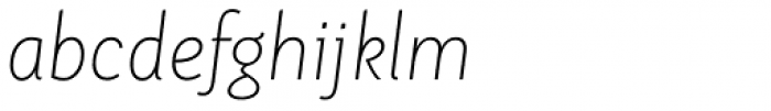 Aromo Thin Italic Font LOWERCASE
