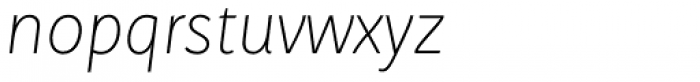 Aromo Thin Italic Font LOWERCASE