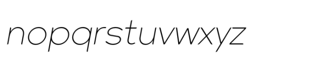 Arona Thin Italic Font LOWERCASE