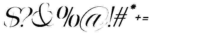 Aroney  Slant Regular Font OTHER CHARS